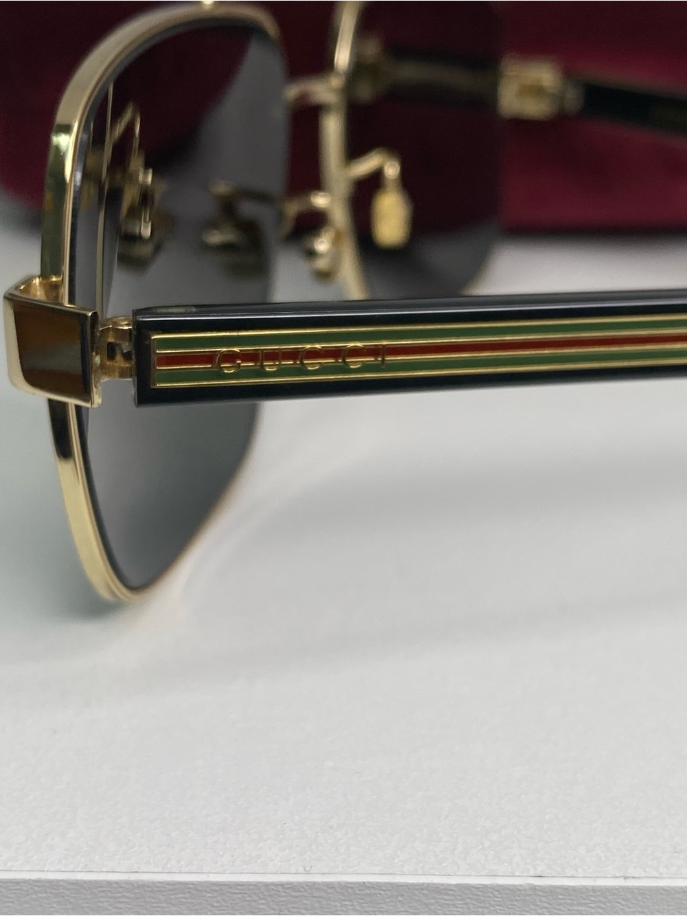 Gucci Black/Gold Men's GG059S NWOT Sunglasses - Picture 4 of 11
